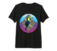 Tropical Tucán Geométrico Ave Fauna Silvestre Animal Selva Camiseta Premium