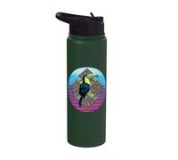 Tropical Tucán Geométrico Ave Fauna Silvestre Animal Selva Stainless Steel Insulated Water Bottle
