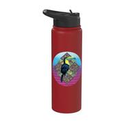 Tropical Tucán Geométrico Ave Fauna Silvestre Animal Selva Stainless Steel Insulated Water Bottle