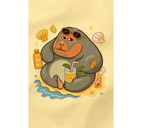 Tropical Vibes & Monkey Mindfulness: A 200-Page Lined Summer Notebook Featuring a Cute Tibetan Macaque with Juice, Seashells, and a Dedicated Tasks ... and Beachside Plans: Summer Tibetan Macaque