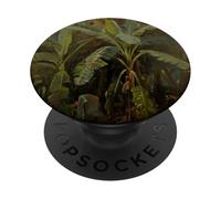 Tropical Vintage Jungla hojas de palma naturaleza patrón PopSockets PopGrip Adhesivo