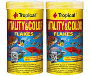 Tropical Vitality&Color 250ml / 50g - Alimento Que asegura vitalidad y realza el Color de Todos los Peces Ornamentales (Paquete de 2)
