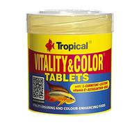 Tropical Vitality&Color Tablets A 50ml / 36g - alimento para Peces con proteínas en Forma de tabletas Adhesivas con Efecto de resaltación del Color y vitalizante