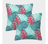 TropicalLeafPattern - Estilo Gráfico Moderno Fundas Cojines Para Sofá 2 Piezas Disponible todas las estaciones Funda De Almohada Decorativo Para Sala Almohadon Cubre De Estar Sofás Jardín 50x50cm
