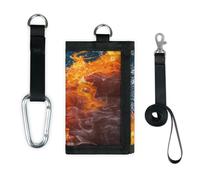 TropicalLife Billetera de música y guitarra eléctrica, delgada, pequeña, organizador de dinero, bolsa ligera y portátil