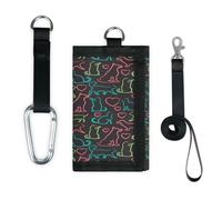 TropicalLife Blackboard - Cartera para perro o gato, delgada, pequeña, organizador de dinero, bolsa ligera y portátil