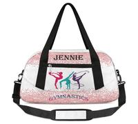 TropicalLife Bolsa deportiva pequeña personalizada para niñas y niños, bolsa de viaje con lunares rosados, bolsa de gimnasio personalizada para niñas, regalos escolares, práctica, fin de semana,