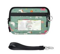 TropicalLife Bonita cartera de unicornios para mujeres, hombres, niños, niñas, niños, monederos de unicornios mágicos, mini funda con cremallera para tarjetas con ventana de identificación, ligera