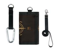 TropicalLife Brújula rosa cartera delgada de bolsillo pequeño organizador de dinero brújula ligero portátil monedero