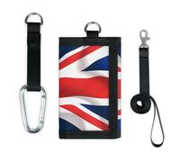 TropicalLife Cartera abstracta con diseño de bandera del Reino Unido, delgada, pequeña, organizador de dinero, bolsa ligera y portátil