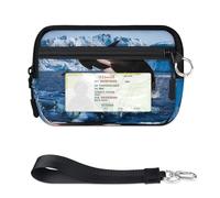 TropicalLife Cartera con diseño de ballena marina oceánica para mujeres, hombres, niños, niñas, niños, monederos pequeños con cremallera y ventana de identificación, ligera, portátil, pequeña bolsa