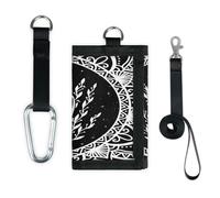 TropicalLife Cartera con diseño étnico de mandala con signo de mano, bolsillo pequeño, organizador de dinero, ligero, portátil, monedero