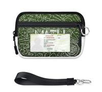 TropicalLife Cartera con fórmulas matemáticas para mujeres, hombres, niños, niñas, niños, matemáticas, física, mini funda con cremallera para tarjetas con ventana de identificación, ligera, portátil