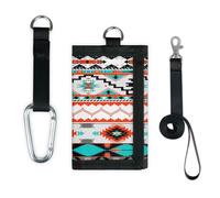 TropicalLife Cartera con patrón azteca delgado y pequeño bolsillo organizador de dinero, bolso étnico azteca ligero portátil