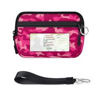 TropicalLife Cartera con patrón de camuflaje para mujeres, hombres, niños, niñas, niños, monederos, mini funda con cremallera para tarjetas con ventana de identificación, ligera, portátil, pequeña