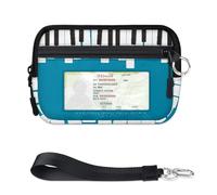 TropicalLife Cartera con patrón de piano musical para mujeres, hombres, niños, niñas, niños, monederos, mini funda con cremallera para tarjetas con ventana de identificación, ligera, portátil, pequeña