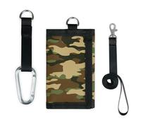 TropicalLife Cartera de camuflaje abstracta delgada con bolsillo pequeño, organizador de dinero, textura de camuflaje, ligero, portátil, monedero