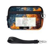 TropicalLife Cartera de creatividad con diseño de guitarra eléctrica y música para mujeres, hombres, niños, niñas, niños, monederos con cremallera y ventana de identificación, ligera, portátil