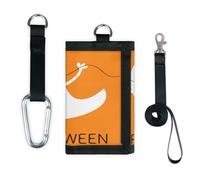 TropicalLife Cartera de fantasmas de Halloween con bolsillo pequeño y delgado, organizador de dinero, lindo fantasma, ligero, portátil