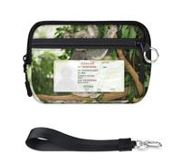 TropicalLife Cartera de koala australiana para mujeres, hombres, niños, niñas, niños, monederos con estampado de koala, mini funda con cremallera para tarjetas con ventana de identificación, ligera
