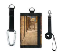 TropicalLife Cartera de madera para música de escenario, delgada, con bolsillo pequeño, organizador de dinero, bolsa de música y guitarra, ligera, portátil