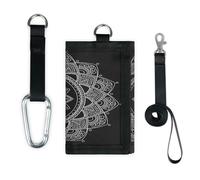 TropicalLife Cartera de mandala con diseño de flores y bolsillo pequeño, organizador de dinero, bolsa ligera y portátil