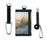 TropicalLife Cartera de playa de verano delgada y pequeña bolsa organizadora de dinero, bolsa de playa marina ligera y portátil