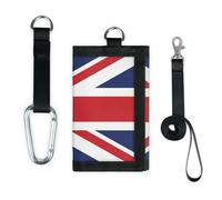 TropicalLife Cartera delgada con diseño de bandera británica, bolsa organizadora de dinero con bandera del Reino Unido, ligera y portátil