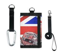 TropicalLife Cartera delgada con diseño de bandera del Reino Unido y bolsillo pequeño, organizador de dinero, ligero, portátil, monedero