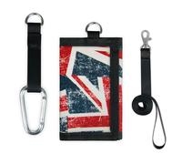 TropicalLife Cartera delgada con diseño de la bandera del Reino Unido, bolsa organizadora de dinero con bandera del Reino Unido, ligera, portátil