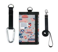 TropicalLife Cartera delgada con patrón de Estados Unidos, bolsa organizadora de dinero ligera y portátil