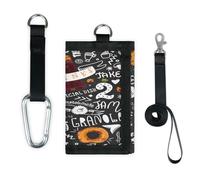 TropicalLife Cartera delgada con patrón de garabatos de comida rápida, bolsa organizadora de dinero, ligera, portátil, monedero