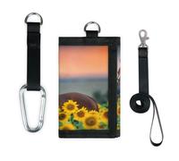 TropicalLife Cartera delgada y pequeña con diseño de girasol, bolsa organizadora de dinero, diseño de flor de caballo