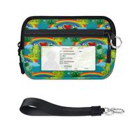 TropicalLife Cartera Love Rainbow Frogs para mujeres, hombres, niños, niñas, niños, ranas, monederos, mini monederos con cremallera y ventana de identificación, ligera, portátil, pequeña bolsa