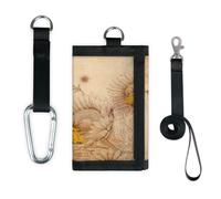 TropicalLife Cartera retro con diseño de abejas y flores silvestres, bolsa organizadora de dinero ligera y portátil