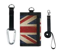 TropicalLife Cartera vintage con diseño de bandera británica del Reino Unido, bolsa organizadora de dinero ligera y portátil