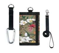 TropicalLife Cartera vintage con patrón floral, delgada, pequeña, organizador de dinero, bolsa de cambio ligera y portátil