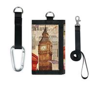 TropicalLife Cartera vintage con póster de Londres del Reino Unido, delgada, pequeña, organizador de dinero, bolsa ligera y portátil