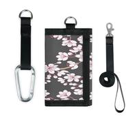 TropicalLife Cherry Blossoms Spring - Cartera delgada y pequeña con bolsillo organizador de dinero, bolso ligero y portátil
