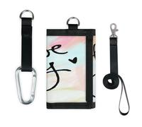 TropicalLife Choose Joy Art - Cartera delgada y pequeña con bolsillo organizador de dinero, bolsa de arte ligera y portátil