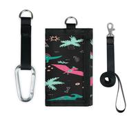TropicalLife Colorido dinosaurio cartera delgada bolsillo pequeño organizador de dinero lindo dinosaurios ligero portátil bolsa de cambio