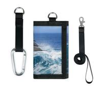 TropicalLife Dolphin Ocean - Cartera delgada y pequeña con bolsillo organizador de dinero, diseño de delfín, ligero y portátil