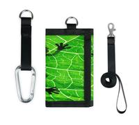 TropicalLife Frog Shadow - Cartera delgada y pequeña con bolsillo organizador de dinero, diseño de hojas de rana, ligero y portátil