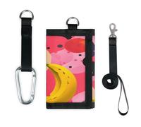 TropicalLife Fruit Banana - Cartera delgada de bolsillo pequeño para organizar dinero, ligera, portátil