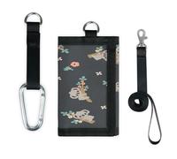 TropicalLife Funny Flowers Koala - Cartera delgada de bolsillo pequeño para organizar dinero, ligera, portátil