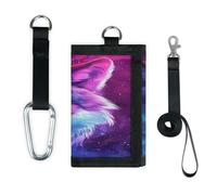 TropicalLife Galaxy Night Animal Wolf - Cartera delgada de bolsillo pequeño para organizar dinero, ligera, portátil