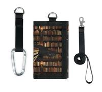 TropicalLife Gato Vintage Bookshelf Wallet Slim Small Pocket Money Organizers Bag Lightweight Portable Change Purse