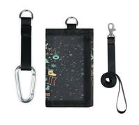 TropicalLife Happy Christmas - Cartera delgada de bolsillo pequeño organizador de dinero, bolsa de Navidad ligera y portátil