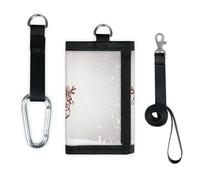 TropicalLife Happy Christmas - Cartera delgada de bolsillo pequeño para organizar dinero, bolsa organizadora de dinero para el Año Nuevo, ligera, portátil