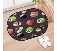 TropicalLife Kawaii - Tapete para puerta de entrada, cocina, hogar, baño, lavable, para interiores y exteriores, antideslizante, 40 x 60 cm